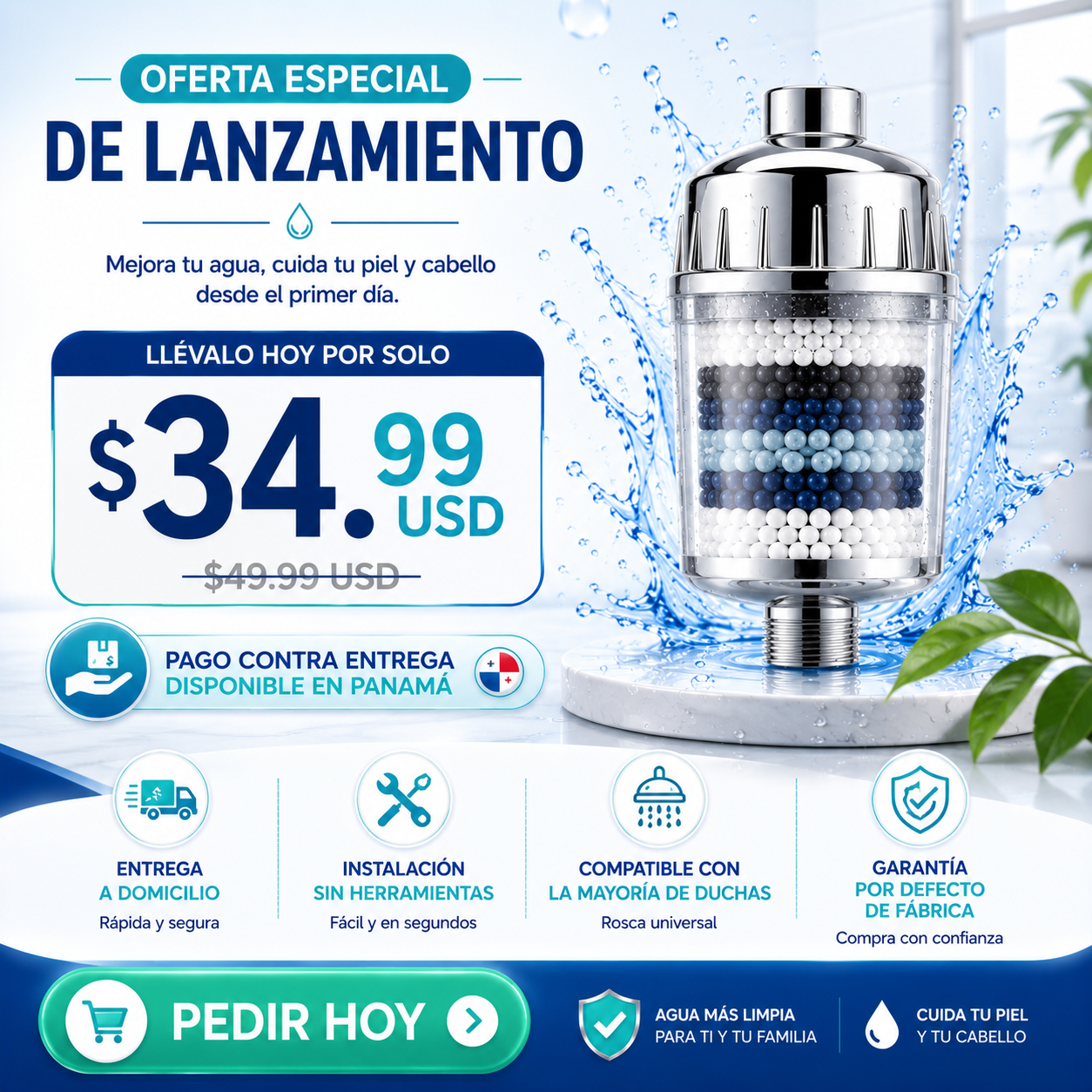 AQUASPA DELUXE - Filtro purificador de ducha
