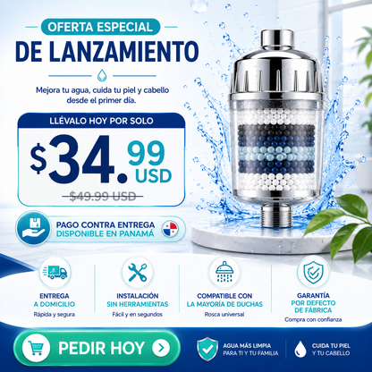 AQUASPA DELUXE - Filtro purificador de ducha