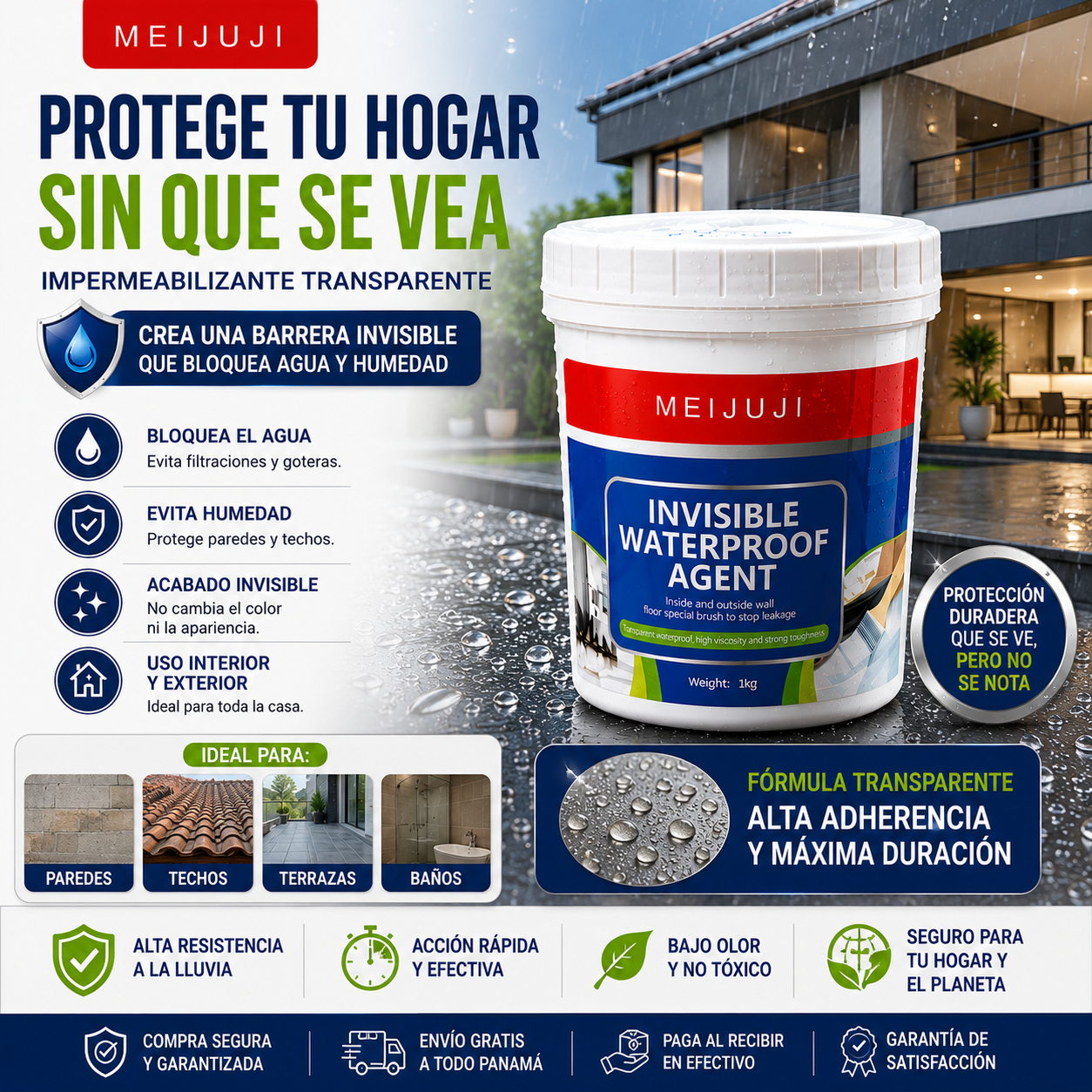 AQUASHIELD PRO - Sellador impermeable invisible 1KG